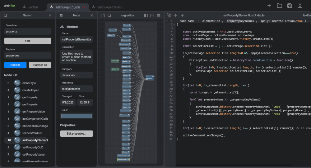 Panels - Changing the SVG properties